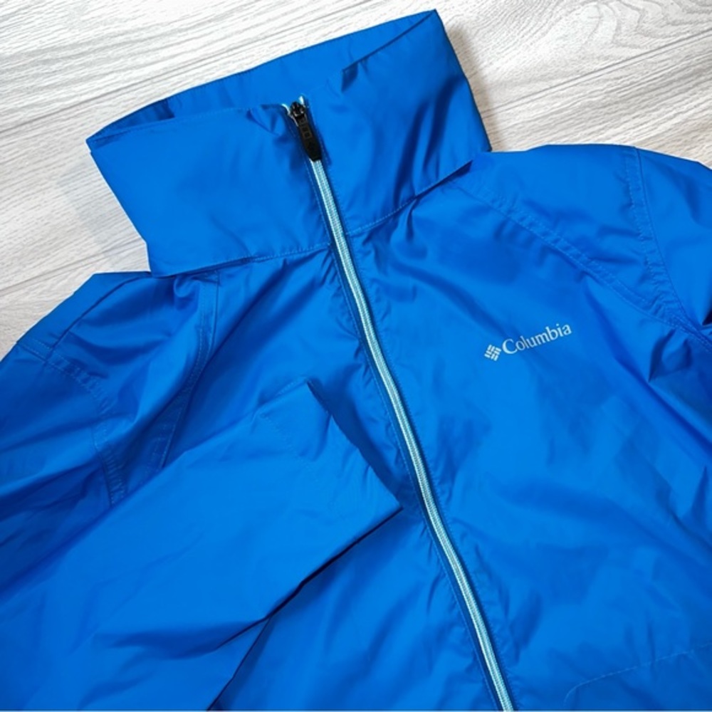 COLUMBIA Sportswear Omni-Shield Men’s Full-Zip Packable Hooded Jacket Large Blue